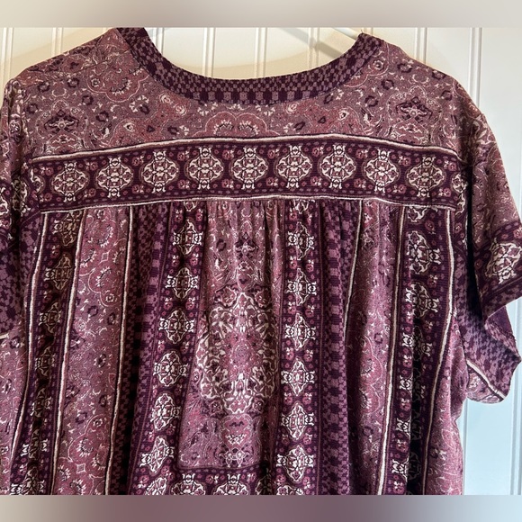 Lucky Brand women size XXL floral patchwork tunic blouse multicolor, - Picture 5 of 15